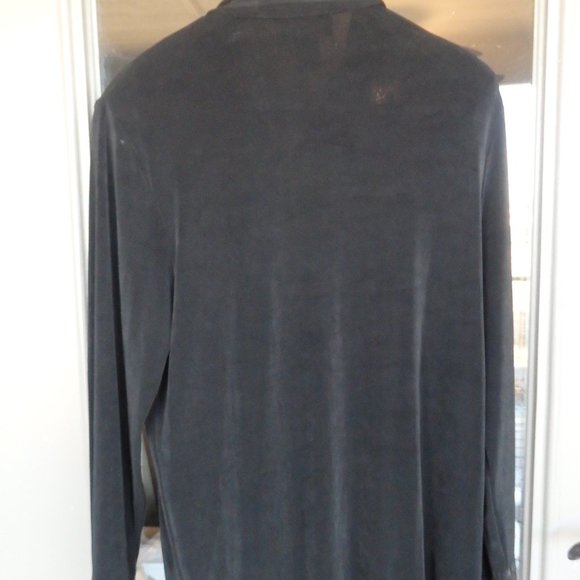 Slinki black dress top with zipper - Picture 3 of 7